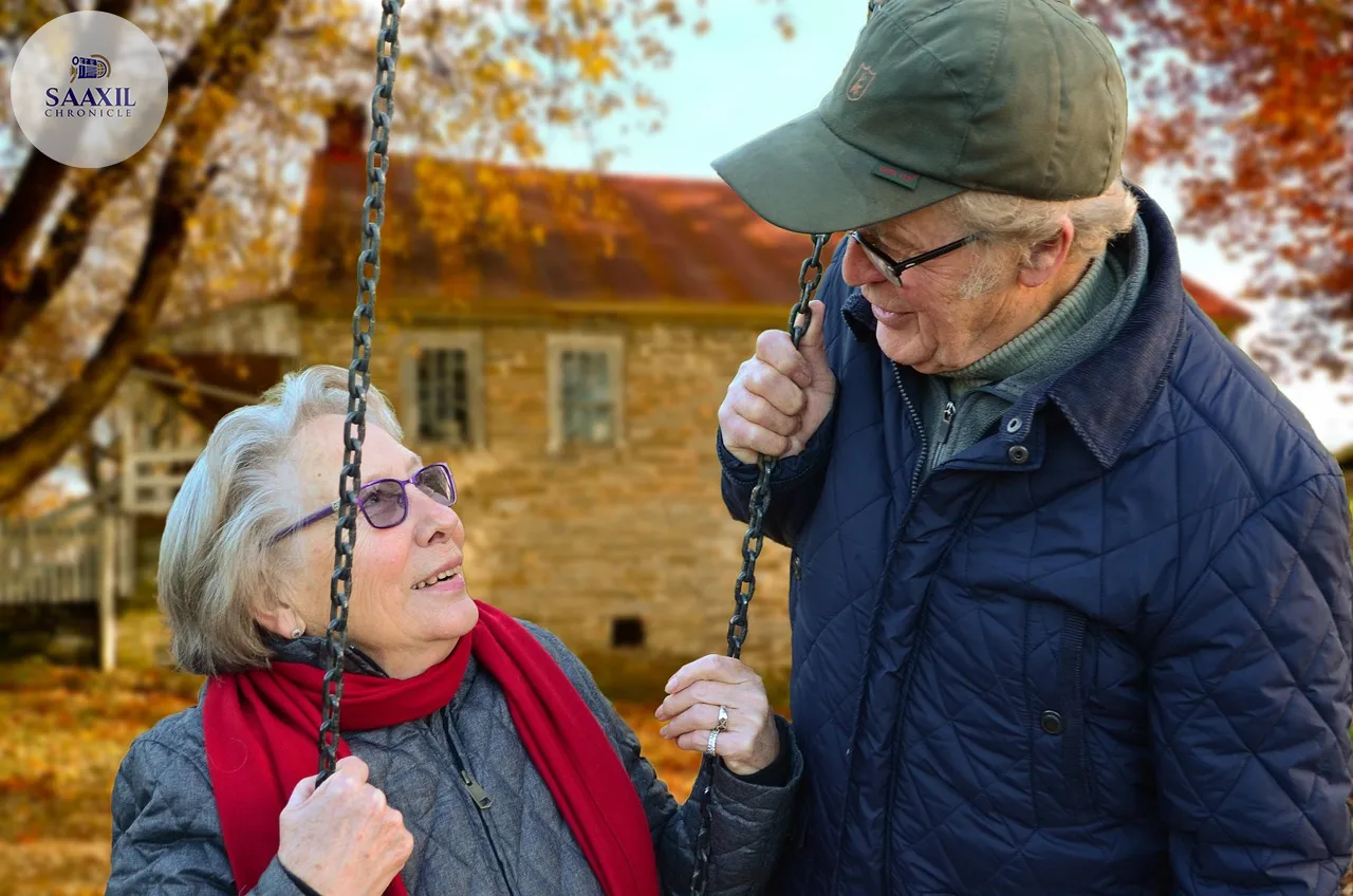 old people, married couple, together, connected, rock, grandma and grandpa, enjoyment of life, to become old